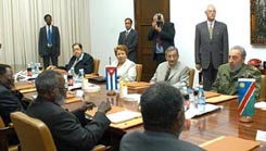 Destaca presidente de Namibia ejemplo de Cuba y su Revolución